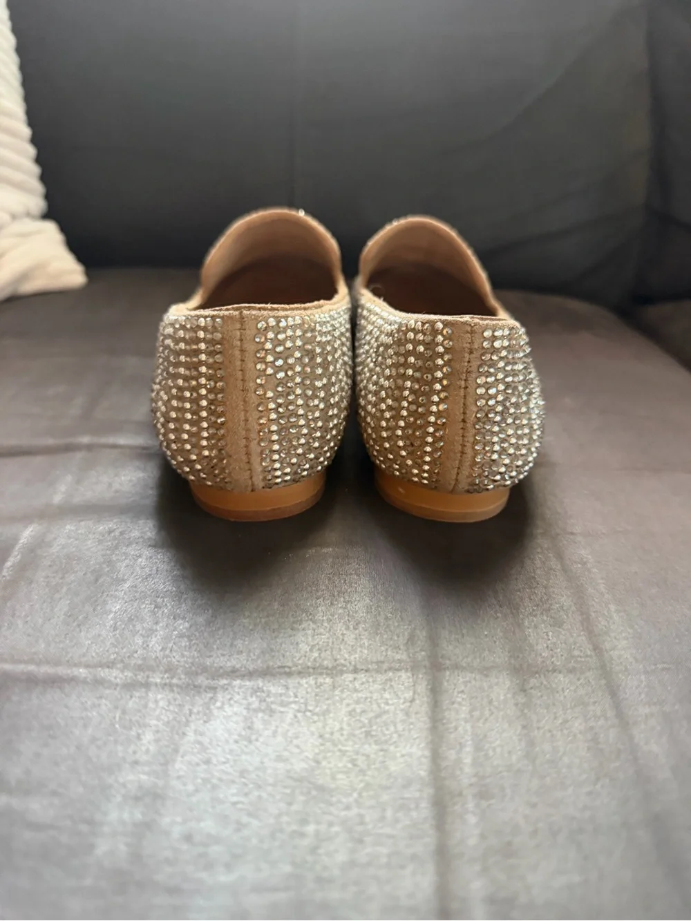 Steve Madden Crystal Embellished Loafers - Silver Glitter